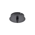 SLV elektrische Komponente DECKENROSETTE FITU 1er Rosette rund inkl. Zugentlastung / schwarz, 8,5 x 8,5 x 3,9 cm