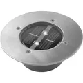 Ranex 5000.197 Solar Bodeneinbaustrahler RVS, rund, Außenspotbeleuchtung, Edelstahl, Edelstahl, IP44, 2 Glühbirne(n), LED