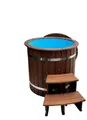 JVmoebel Whirlpool-Badewanne Holzbadewanne für den Garten, braun, mit Whirlpool-Funktion, Made in Europe