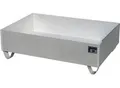 Bauer Auffangwanne VAW-2, L 1200 B x 800 x H 360 mm, bis 224 l, Edelstahl, unterfahrbar
