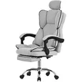 Ml-Design Bürostuhl, Hellgrau, Kunststoff, 1-Sitzer, 66x130.5x59 cm, Arbeitszimmer, Bürostühle, Chefsessel