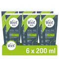 Veet for Men Haarentfernungscreme - Gelcreme - schnelle und effektive Haarentfernung für Männer in nur 5-10 Minuten, 6er Pack (6 x 200 ml)