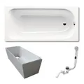 Kaldewei Stahl-Badewanne Saniform 160 x 70 inkl. Träger und Ablauf