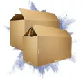 PROREGAL® Versandkarton 2-wellig mit Höhenriller LxBxH 1200x600x600mm Postversand (2 Stück), DHL Karton 120x60x60cm Kartonage mit Höhenriller