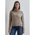 STREET ONE Rollkragenpullover im soften Baumwoll-Mix beige 40 EU