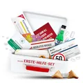 Longfair 50. Geburtstag | Erste Hilfe Set Geschenk-Box, witziger Sanikasten | 8-teilig | Spaßgeschenk zum 50. Geburtstag