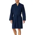 Schiesser Waffle Bathrobe Dunkelblau Baumwolle X-Large Herren