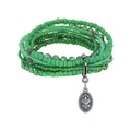 KONPLOTT Armband  Petit Glamour d´Afrique grün antik Silber Damenarmband dehnbar