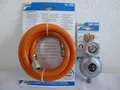 CFH Set Druckregler 50mbar mit Füllstandsanzeige , Gasgrill+Gasschlauch 2m