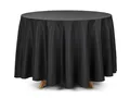 partydeco Tischdecke, Tischdecke rund 230cm Schwarz