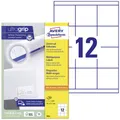 Avery-Zweckform 3661 Universal-Etiketten 70 x 67.7mm Papier Weiß 1200 St. Permanent haftend Farblaserdrucker, Laserdrucker