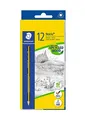 STAEDTLER Bleistift Noris (hohe Bruchfestigkeit, ergonomische Dreikantform, rutschfeste Soft-Oberfläche, Wopex-Material, Härtegrad HB, Kartonetui mit 12 Bleistiften, 183-HB)