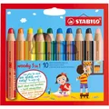Stabilo Buntstifte woody 3 in 1, 880/10, Multitalent-Stifte, 10 Stück