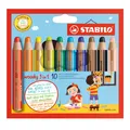 (1,45€/Stück) Stabilo Woody 10er Etui ohne Spitzer Minendurchmesser 10 mm