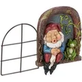 Relaxdays Wichtelfenster Polyresin Bunt Frostsicher 17 x 12 x 4,5 cm 0,6 kg