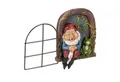 relaxdays Gartenfigur Schlafender Zwerg im Fenster