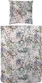 Primera Mako-Satin Bettwäsche 155x220 Blumenmeer rose grün weiß 243221-84
