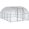 vidaXL Outdoor-Hühnerstall 3x4x2 m Verzinkter Stahl