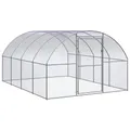 vidaXL Outdoor Hühnerstall 3x4x2m Verzinkter Stahl Hühnerhaus Geflügelstall