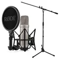 Rode NT1 5th Generation XLR USB Studio-Mikrofon + keepdrum Mikrofonständer
