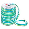 PRÄSENT Geschenkband Raffia matt blau/grün/weiß 3,0 mm x 50,0 m