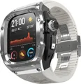 Für Apple Watch Ultra 2 / 1 49mm Silikon Armband Metall Gehäuse Hülle