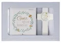 Butzon & Bercker Geschenkset zur Taufe 15 x 22 x 2 cm - Holzkreuz aus Buchenholz