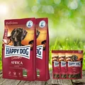 25 kg - Supreme Africa 2 x 12,5 kg + 3 x 100 g. Soft Snack Africa - Aktion