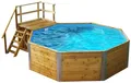 weka Achteckpool MALI 2 mit Technikraum (Set, 9-tlg), BxLxH: 376x476x116 cm
