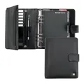 bind Manager-Planer A5 Terminplaner Systemplaner Timer Organizer Kalender 1 Woche = 2 Seiten, Notizbuch,Adressenbuch, Ringbucheinlage, Planer, Timer, Nappaleder schwarz T 500