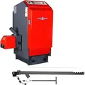Atmos Pelletkessel P50, 45 kW, Holznotbetrieb, mit Pelletbrenner A45 und Förderschnecke 2,5 Meter