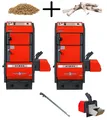 Atmos Pelletkessel P50 mit Holznotbetrieb 45 kW + 1,7 m Förderschnecke und Brenn