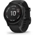 Garmin Fenix 6S Pro 42 mm schwarz am Silikonarmband schwarz