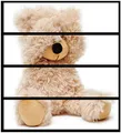 Wallario Möbelfolie/Aufkleber, geeignet für IKEA Malm Kommode mit 4 Schubfächern - Klebefolie Süßer Teddybär