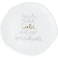 Räder Design Dessertteller Hochzeit. Kleiner Teller Heute steht Liebe auf der Speisekarte