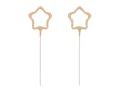 partydeco Tortenstecker, Wunderkerzen Hochzeit 16x5cm Stern gold 2er Set