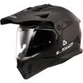 LS2 MX702 Pioneer II Solid Motocross Helm, schwarz, Größe L für Männer