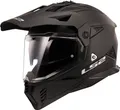 LS2 Motocrosshelm MX702 Pioneer II Solid Motocross Helm, vorbereitet für Kommunikationssystem,Notfallsystem-Polsterung (EQ
