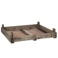 Vintage Holzkiste Maschendraht Deko Landhaus 75x50x14cm
