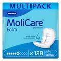 Molicare Premium Form 6 Tropfen, für mittlere Inkontinenz: maximale Sicherheit, extra Auslaufschutz und Diskretion für Frauen und Männer, zu verwenden mit MoliCare Premium Fixpants, 4x32 Stück