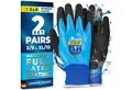 S&R Arbeitshandschuhe Profi-Arbeitshandschuhe, vollständig Latex-beschichtet, wasserdicht (Set, 4-St., 2 Paar L / 9) Wasserdichte Schutzhandschuhe für Außenarbeiten, Industrie etc.