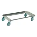 Edelstahl-Transportroller für Behälter 800 x 400 mm, offene Deckfläche