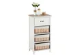 CARO-Möbel Kommode PROVENCE, Kommode PROVENCE Sideboard Schrank für Flur weiß mit 3 Körben Landhaus