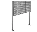 AL Briefkastensysteme Standbriefkasten 21 Fach Premium Edelstahl Briefkasten Post A4 modern robustwetterfest