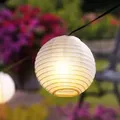 esotec Solar Lichterkette mit 20 Lampions mit Akku für außen wetterfest 102184 - Weiß/Schwarz