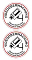 Hermann Schütz Aufkleber Videoüberwachung 2er-Set je Ø 60mm  Aufkleber