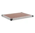 vidaXL Duschwanne Garten-Duschwanne WPC Edelstahl 80 x 62 cm Braun