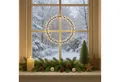 MARELIDA Dekokranz LED Kranz Türkranz Weihnachtskranz Lichtkranz 90LED D: 24cm Batterie