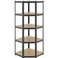 Juskys Eckregal Lagerregal Corner Basic 180 x 70 x 40 cm in Grau