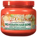 Garnier Reparierende Maske gegen Haarschäden, Für weniger Spliss und kräftigere Längen, Mit Amla-Öl und Pro-Keratin+ Repair Komplex, Fructis Schadenlöscher Deep Repair, 320 ml